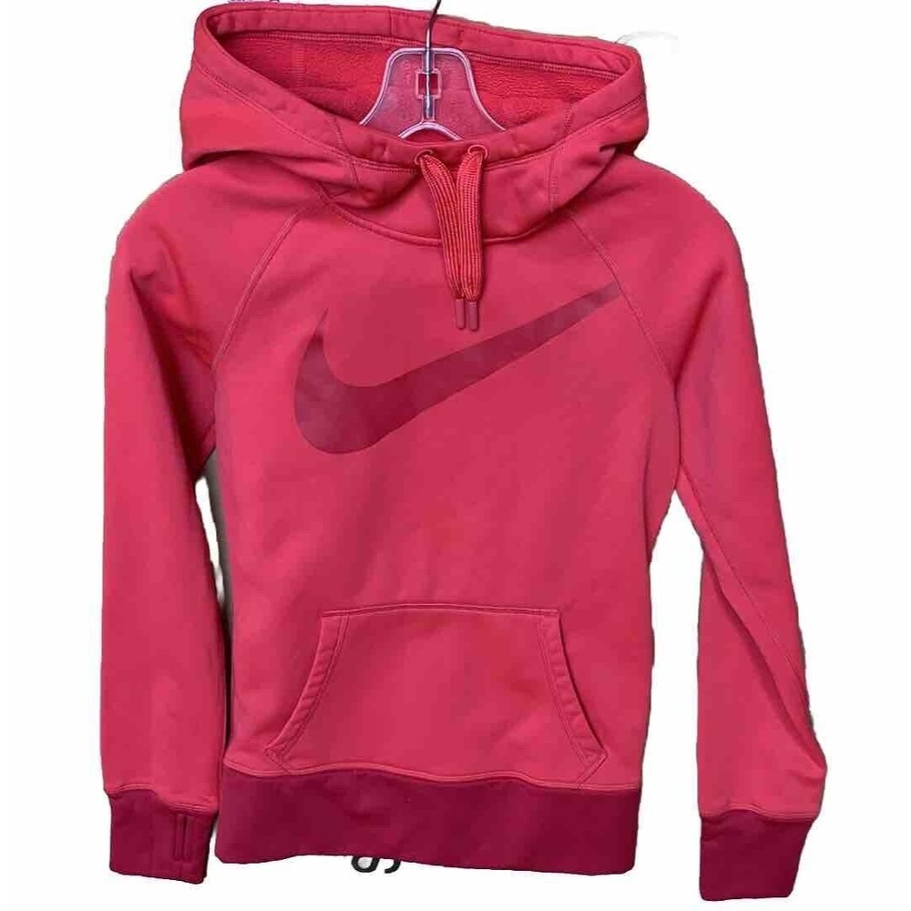 Nike Therma-Fit Fleece Pullover Hoodie Sweatshirt Womens Size X-Small Pink